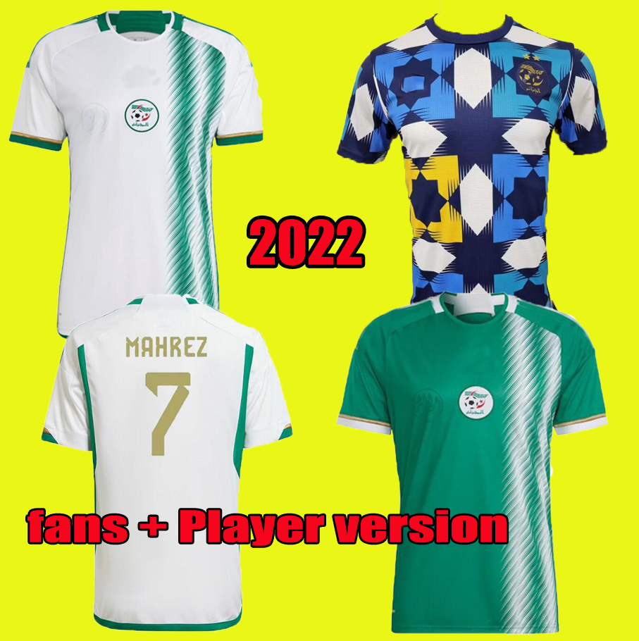 Algerie Algeria soccer jerseys 2022 Fans Player version MAHREZ BRAHIMI BENNACER Maglie di calcio football shirts
Algerie Algeria soccer jerseys 2022 Fans Player version MAHREZ BRAHIMI BENNACER Maglie di calcio football shirts
