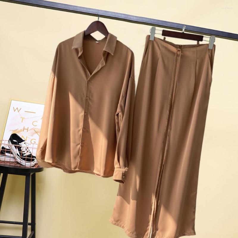 Women' Two Piece Pants 2 Pcs/Set Women Shirt Set Solid Color Drawstring Blouse Suit Lapel Elastic Waist Wide Leg Autumn, Green
Women' Two Piece Pants 2 Pcs/Set Women Shirt Set Solid Color Drawstring Blouse Suit Lapel Elastic Waist Wide Leg Autumn, Green