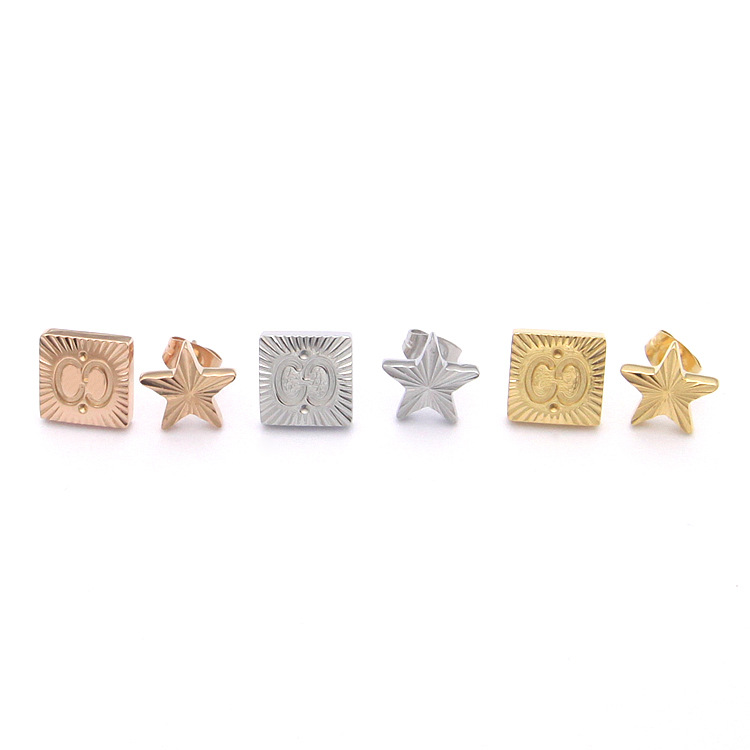 Charm stud earrings designer for womens luxury jewellery orecchini G letter square star textured stud pair asymmetric pentagram earrings ccis gujia
Charm stud earrings designer for womens luxury jewellery orecchini G letter square star textured stud pair asymmetric pentagram earrings ccis gujia