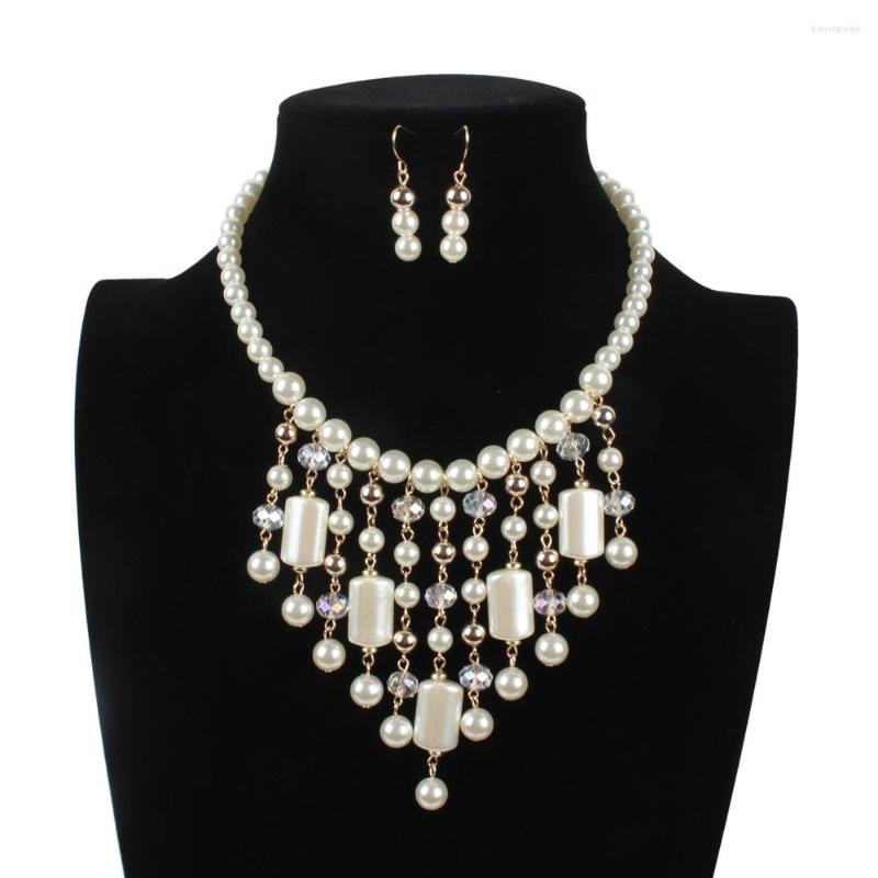 Necklace Earrings Set Multi Layer Simulated Pearl Chain Tassel Pendant Statement Choker Women Nigerian Wedding Party Gift, Picture shown
Necklace Earrings Set Multi Layer Simulated Pearl Chain Tassel Pendant Statement Choker Women Nigerian Wedding Party Gift, Picture shown