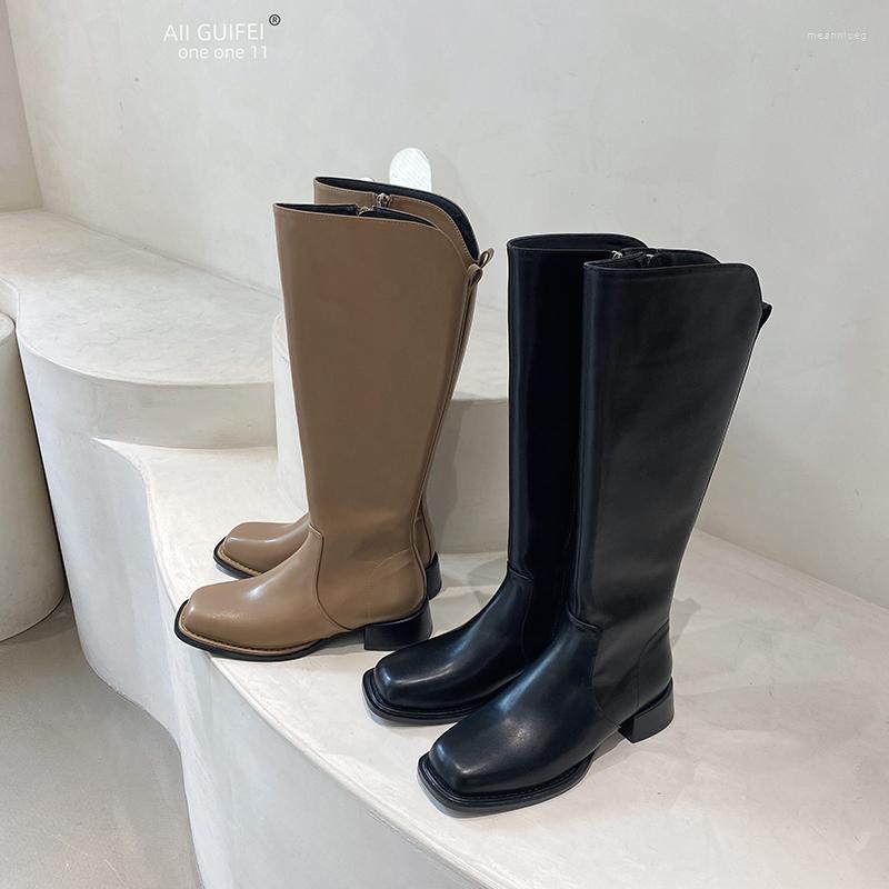 Boots Square Toe Women Knee High Black Khaki Side Zipper 2022 Arrivals PU Leather Flat Mid Heels Winter Autumn Woman
Boots Square Toe Women Knee High Black Khaki Side Zipper 2022 Arrivals PU Leather Flat Mid Heels Winter Autumn Woman