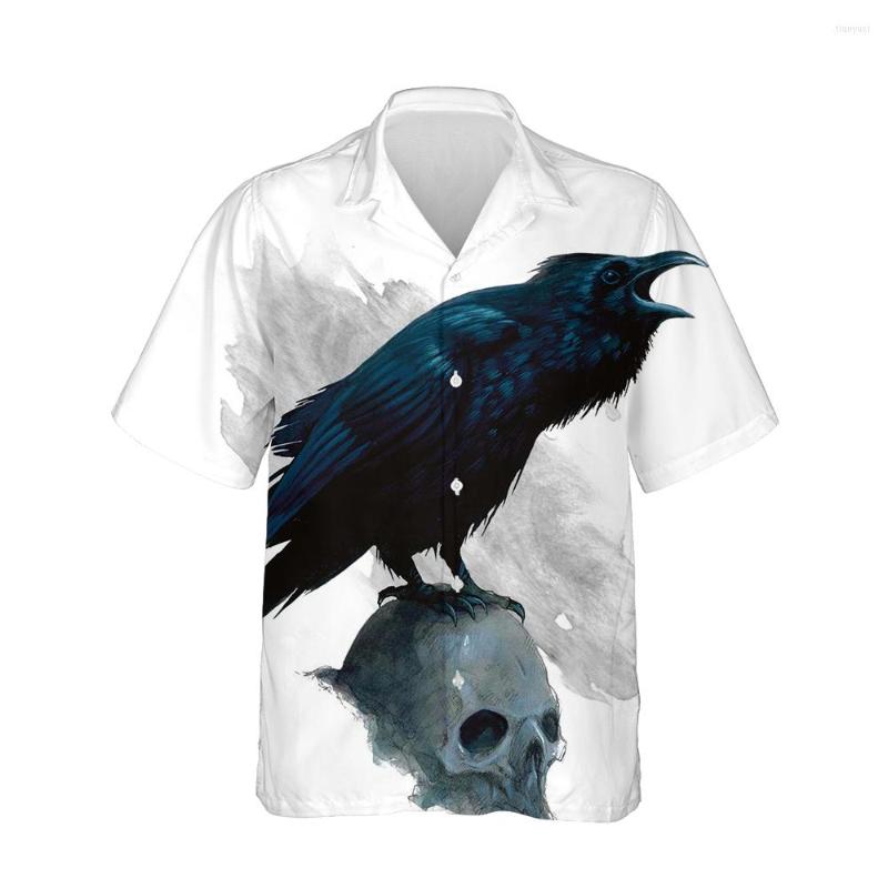 Men's Casual Shirts Jumeast 3d Halloween Horror Raven Skull Printed Hawaiian Shirt Men Short Sleeve Streetwear Plus Size Fashion Trendy Tops, 06 
Men's Casual Shirts Jumeast 3d Halloween Horror Raven Skull Printed Hawaiian Shirt Men Short Sleeve Streetwear Plus Size Fashion Trendy Tops, 06