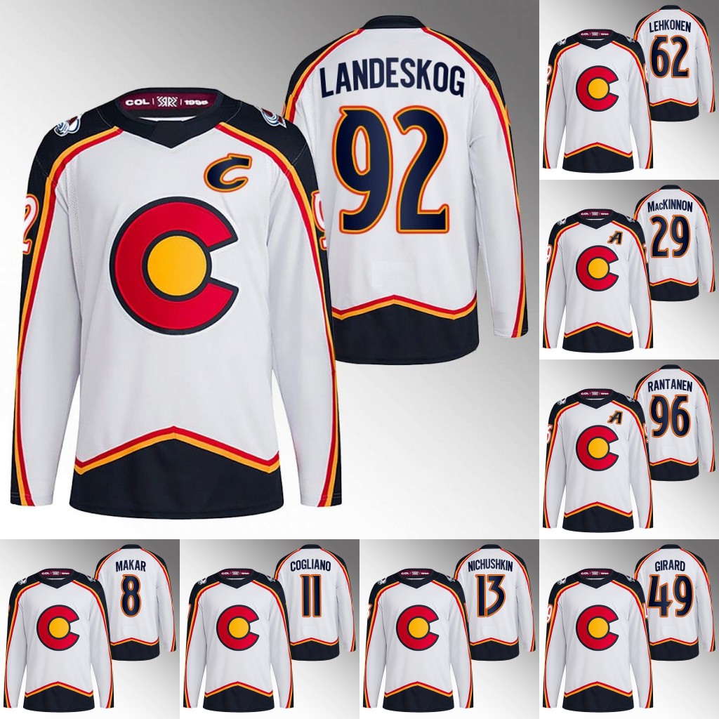 Colorado Cale Makar Avalanche 2023 Reverse Retro jersey Nathan MacKinnon Gabriel Landeskog Nazem Kadri Mikko Rantanen Andrew Cogliano Valeri Nichushkin, 9 evan rodrigues
Colorado Cale Makar Avalanche 2023 Reverse Retro jersey Nathan MacKinnon Gabriel Landeskog Nazem Kadri Mikko Rantanen Andrew Cogliano Valeri Nichushkin, 9 evan rodrigues