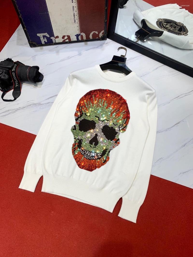 Men's Sweaters Plus Size 5XL Knitted Men's Sweater Skull Exaggerated Street Night Market Diamond Brand Winter And Autumn Pullover, As shown asian size
Men's Sweaters Plus Size 5XL Knitted Men's Sweater Skull Exaggerated Street Night Market Diamond Brand Winter And Autumn Pullover, As shown asian size