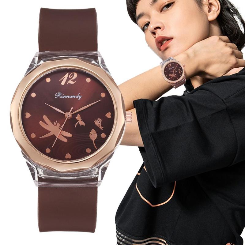 Wristwatches Tonneau Luxury Fashion Women Watches Qualities Ladies Quartz Silicone Simple Dragonfly Pattern Dial Woman Clock, Black
Wristwatches Tonneau Luxury Fashion Women Watches Qualities Ladies Quartz Silicone Simple Dragonfly Pattern Dial Woman Clock, Black
