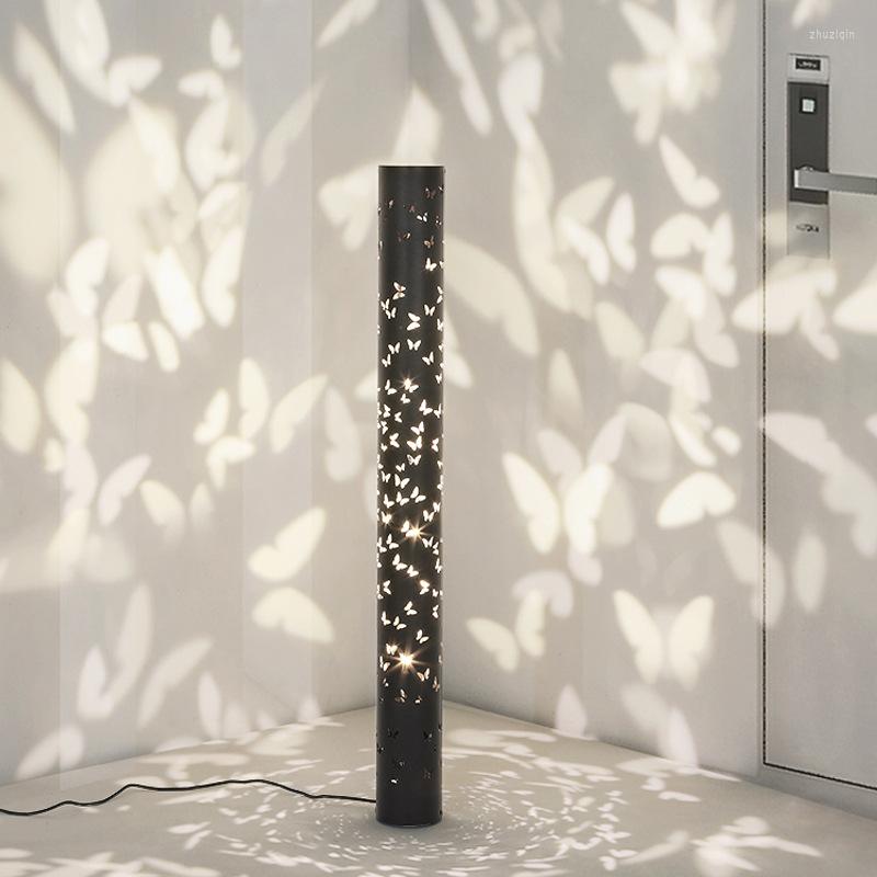 Lamps Floor RGB LED Butterfly Lights For Living Room Bedroom Vertical Lamp Light Shadow Simple Home Decoration