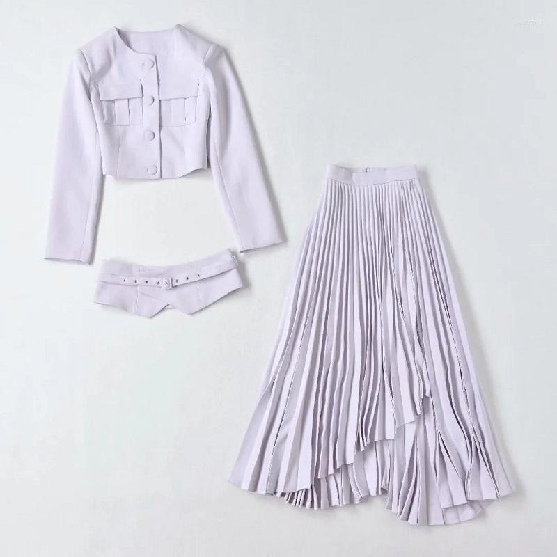 Work Dresses Top Quality Designer Clothing Sets 2022 Autumn Winter Jacket Suits Women Long Sleeve Waist Coat Pleated Skirt, Picture shown
Work Dresses Top Quality Designer Clothing Sets 2022 Autumn Winter Jacket Suits Women Long Sleeve Waist Coat Pleated Skirt, Picture shown