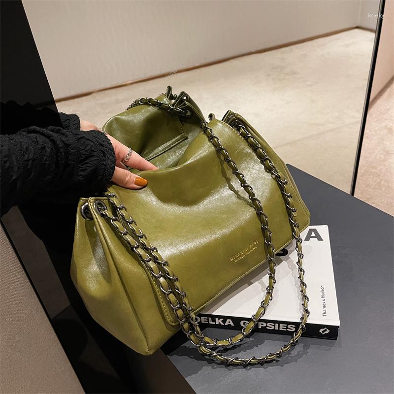 Evening Bags Ladies Casual Shoulder Bag Solid Color Retro Large Fashion Chain Daily Shopping Capacity Messenger, Black
Evening Bags Ladies Casual Shoulder Bag Solid Color Retro Large Fashion Chain Daily Shopping Capacity Messenger, Black