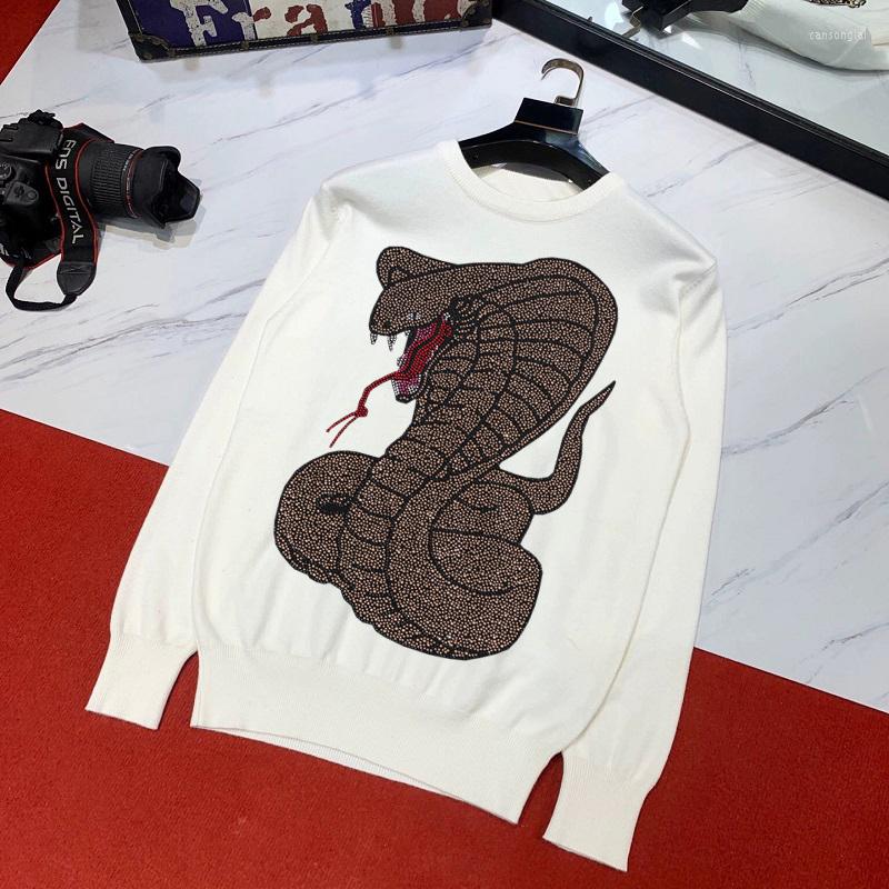 Men's Sweaters European Diamond Snake Sweater Korean Fashion Personality Autumn And Winter Men's Long-Sleeved Base Clothing, As shown asian size 
Men's Sweaters European Diamond Snake Sweater Korean Fashion Personality Autumn And Winter Men's Long-Sleeved Base Clothing, As shown asian size