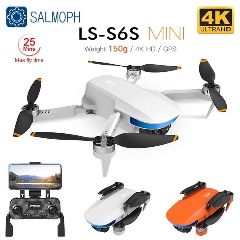 Intelligent Uav Drones SALMOPH S6S Mini GPS 150g 4K Profesional HD Dual Camera 5G WIFI FPV Brushless Folding Quadcopter
