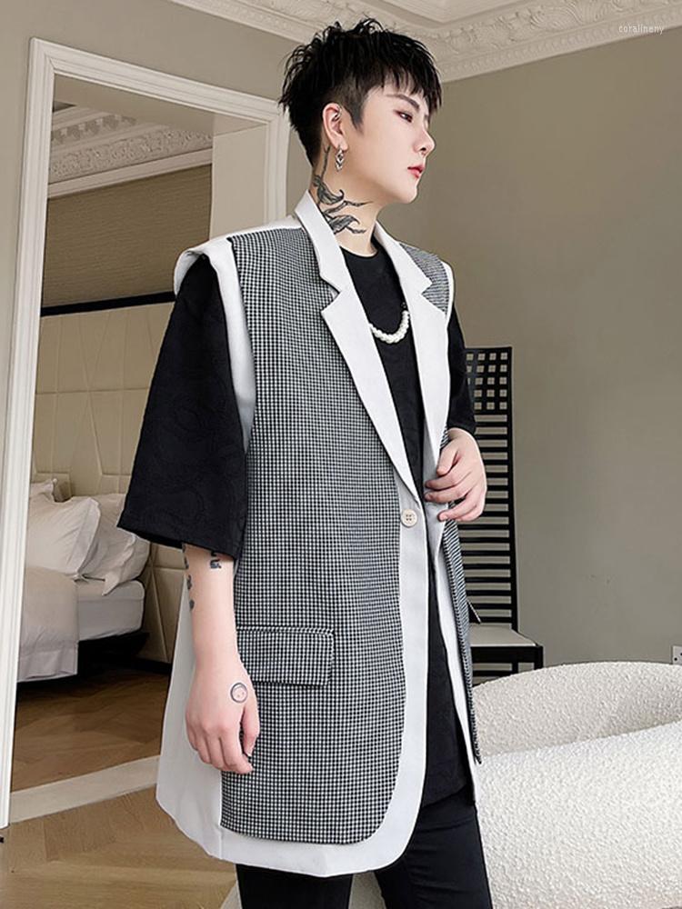 Men's Vests Men's 2023 Plaid Stitching Casual Vest Korean Style Personalized Fake Two Pieces Contrast Color Fashionable Top 2A2171, Black
Men's Vests Men's 2023 Plaid Stitching Casual Vest Korean Style Personalized Fake Two Pieces Contrast Color Fashionable Top 2A2171, Black