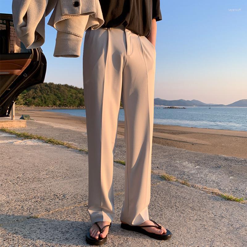 Men' Suits ZCSMLL High-end Trousers Men' Summer Korean Trend All-match Loose Casual Pants Wide-leg Straight Drape Ice Silk, Black
Men' Suits ZCSMLL High-end Trousers Men' Summer Korean Trend All-match Loose Casual Pants Wide-leg Straight Drape Ice Silk, Black