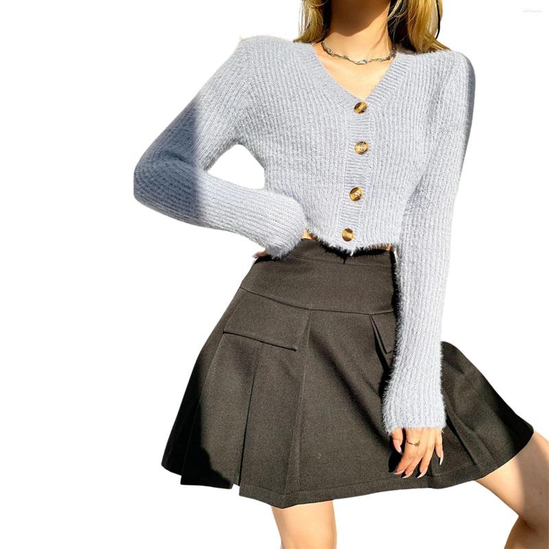 Women' Knits Lady Single-breasted Knitwear Solid Color Imitation Mink V-neck Long Sleeve Short Coat 2022 Spring Autumn Slim Knitted, Lavender
Women' Knits Lady Single-breasted Knitwear Solid Color Imitation Mink V-neck Long Sleeve Short Coat 2022 Spring Autumn Slim Knitted, Lavender