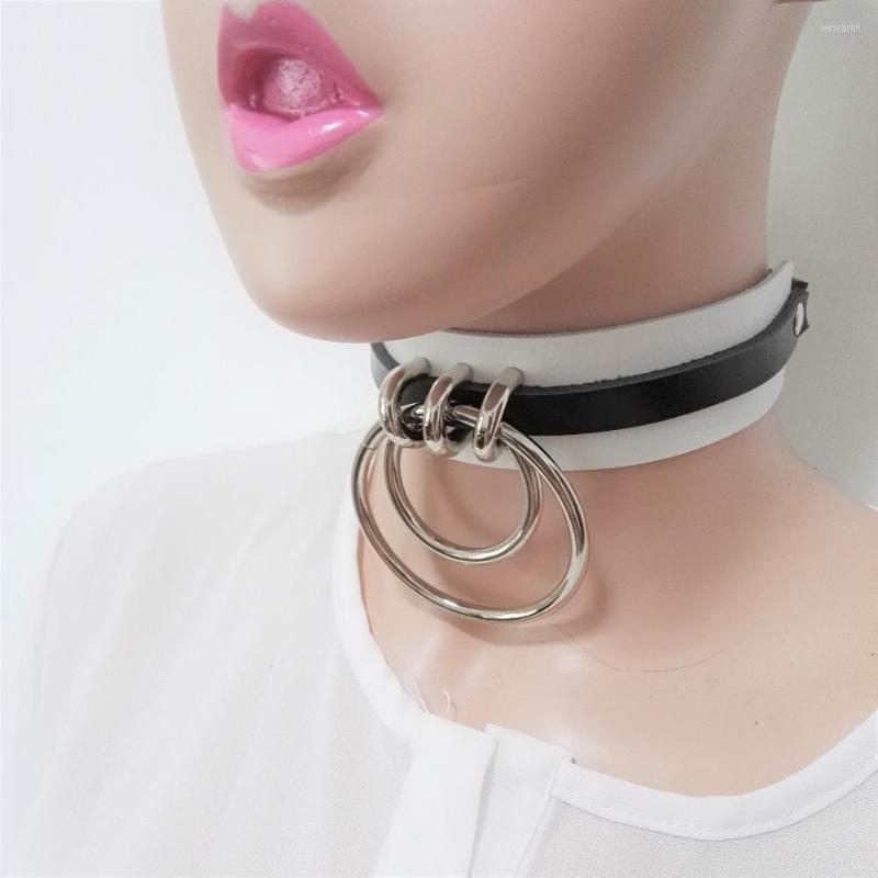 Choker Fashion Sexy Handmade Leather Punk Chokers Necklace Belt Goth Collar Harajuku Two O-Round Club Party Torques
Choker Fashion Sexy Handmade Leather Punk Chokers Necklace Belt Goth Collar Harajuku Two O-Round Club Party Torques