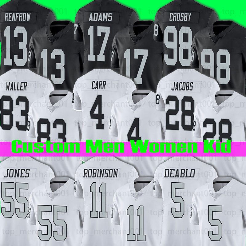 CUSTOM Derek Carr Josh Jacobs Football Jersey Las Vegas''Raiders''Davante Adams Mack Hollins Divine Deablo Johnathan Abram Maxx Crosby Duron, Custom kid jersey
CUSTOM Derek Carr Josh Jacobs Football Jersey Las Vegas''Raiders''Davante Adams Mack Hollins Divine Deablo Johnathan Abram Maxx Crosby Duron, Custom kid jersey