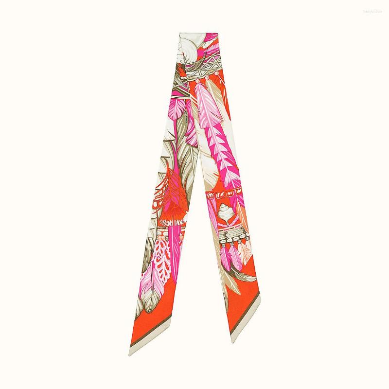 Scarves 2022 Design Gorgeous Feather Brand Skinny Twill Silk Women Bag Scarf Neckerchief Hijab Fashion Hair Warps
Scarves 2022 Design Gorgeous Feather Brand Skinny Twill Silk Women Bag Scarf Neckerchief Hijab Fashion Hair Warps