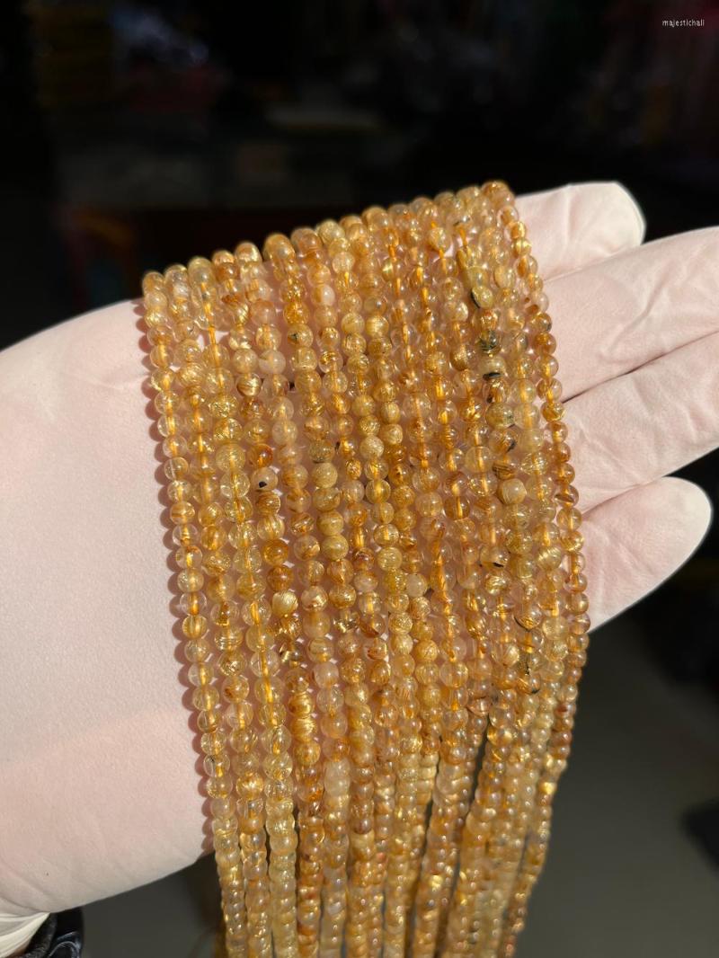 Beads 4mm Natural Smooth Gold Rutilated Gemstone Loose Jewelry Accessories Bracelet Necklacem
Beads 4mm Natural Smooth Gold Rutilated Gemstone Loose Jewelry Accessories Bracelet Necklacem
