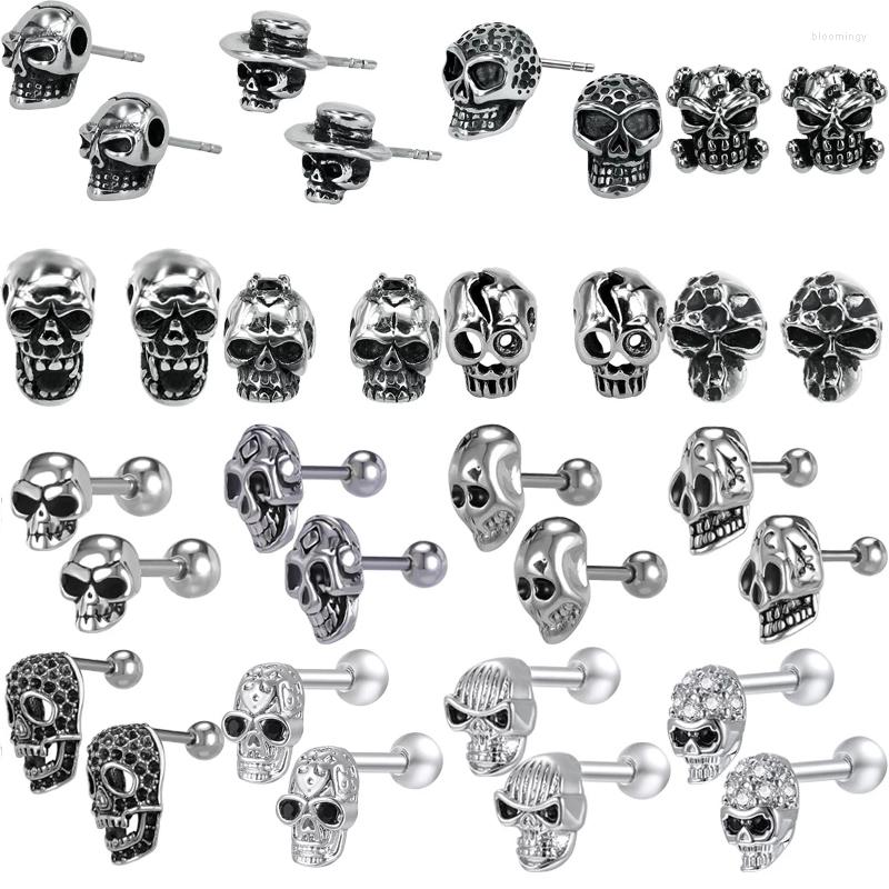 Stud Earrings ZS Skull Studs Earring Men Punk Ear Stainless Steel Skeleton Women Vintage Jewelry Black Various
Stud Earrings ZS Skull Studs Earring Men Punk Ear Stainless Steel Skeleton Women Vintage Jewelry Black Various
