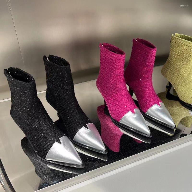 Boots Black Rose Green White Women Ankle Sequined Cloth Mixed Color Thin Mid Heels Short Winter Botas Size 35-39 Pumps
Boots Black Rose Green White Women Ankle Sequined Cloth Mixed Color Thin Mid Heels Short Winter Botas Size 35-39 Pumps