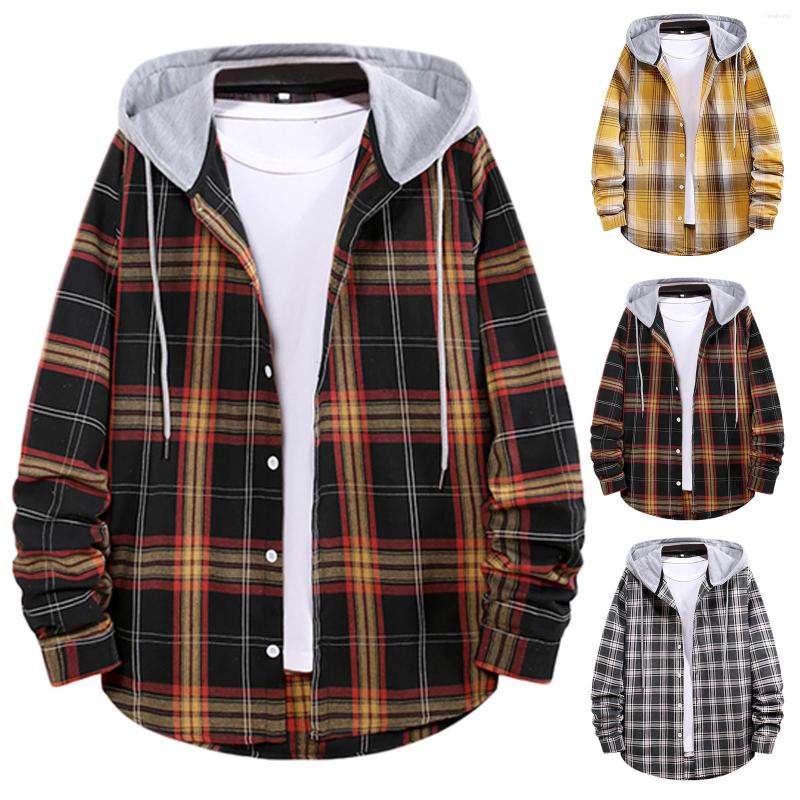 Men's Casual Shirts Long Sleeve Undershirts For Men Autumn And Winter Plaid Print Shirt Hooded Collar Blouse A, Black
Men's Casual Shirts Long Sleeve Undershirts For Men Autumn And Winter Plaid Print Shirt Hooded Collar Blouse A, Black