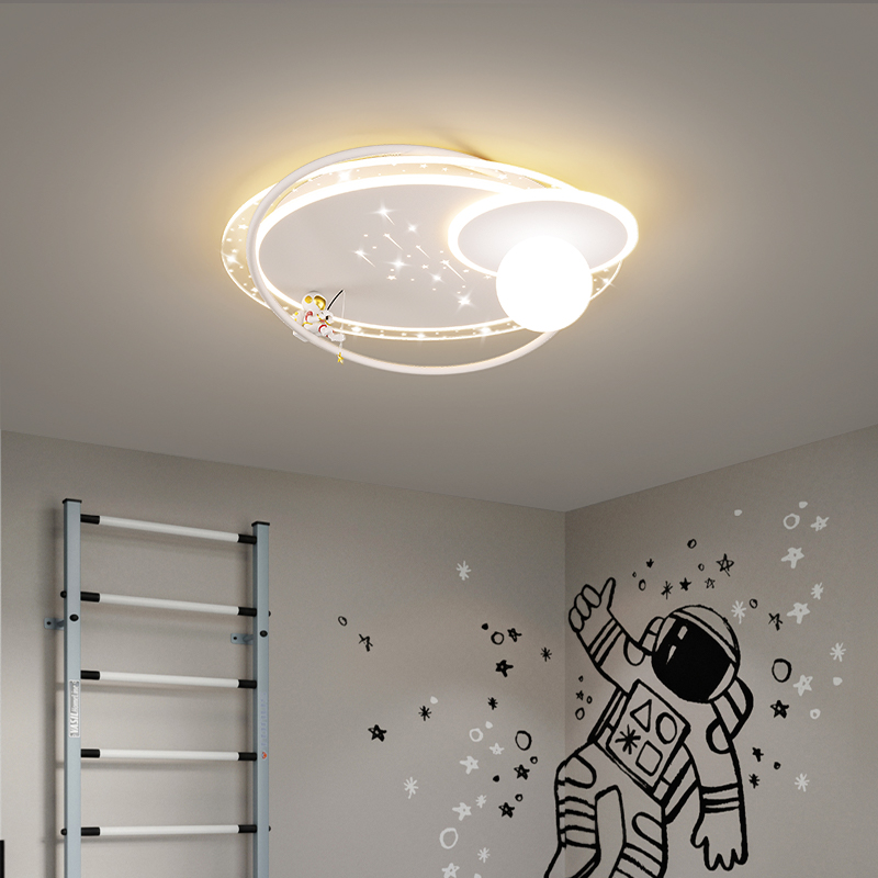 Children's Room Bedroom Ceiling Lights Modern Minimalist Creative Planet Warm Boys And Girls Room Ceilings Lamp For Living Rooms
