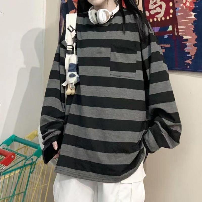Women's Blouses Autumn Striped T-Shirt Round Neck Harajuku Loose Casual Spring Women Men Long Sleeve Top Sweatshirt For Daily Wear, Black
Women's Blouses Autumn Striped T-Shirt Round Neck Harajuku Loose Casual Spring Women Men Long Sleeve Top Sweatshirt For Daily Wear, Black