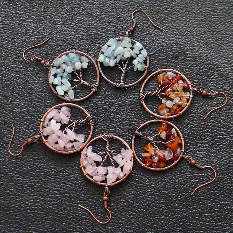 Dangle Earrings Handmade Tree Of Life Wish Reiki Healing Pendant Bronze Copper Wire Winding Natural Crystal Stone Retro
Dangle Earrings Handmade Tree Of Life Wish Reiki Healing Pendant Bronze Copper Wire Winding Natural Crystal Stone Retro