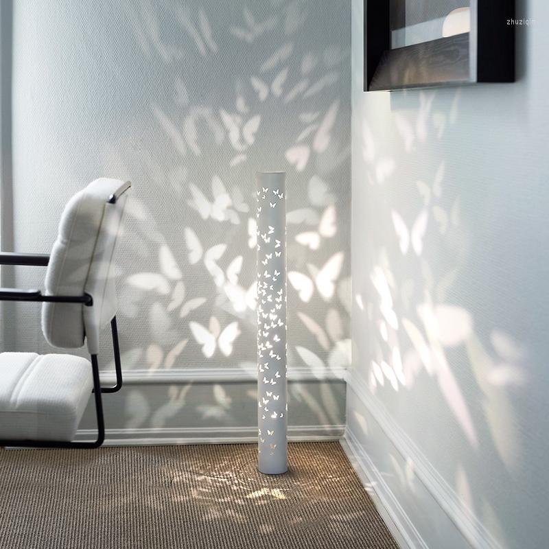Lamps Floor RGB LED Butterfly Lights For Living Room Bedroom Vertical Lamp Light Shadow Simple Home Decoration
