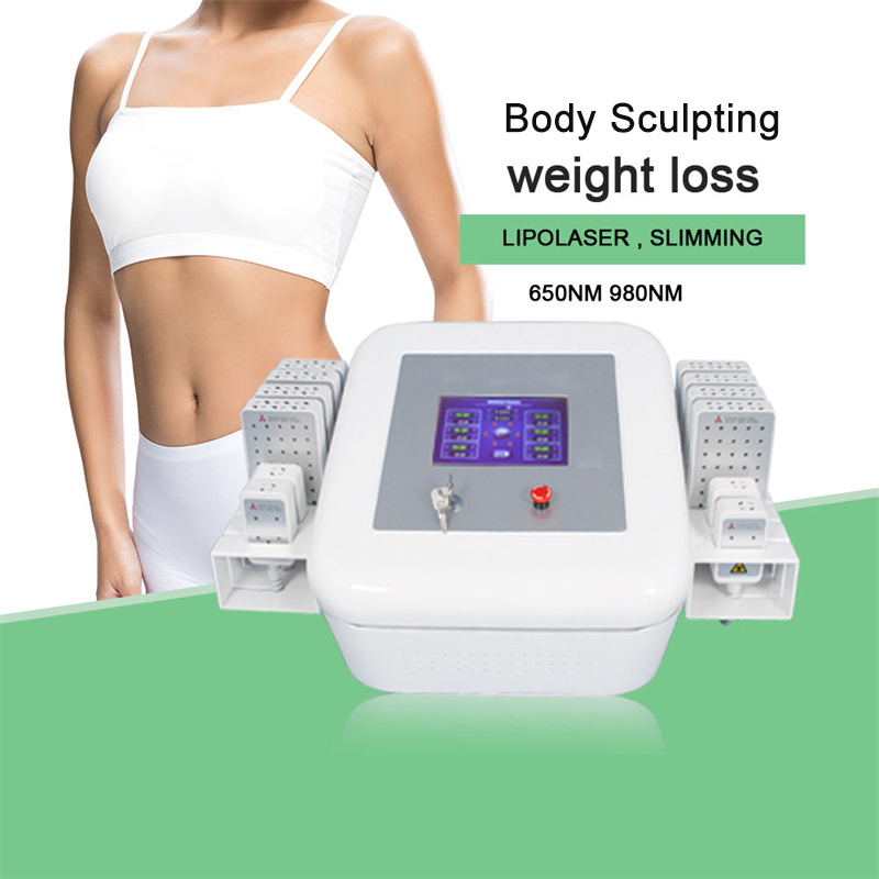 Professional Lipo Laser Machine 12 Pads 650nm 980nm Lipolaser Body Shaping Slimming Fat Burning Machine Cellulite Reduction Beauty Center Equipment
Professional Lipo Laser Machine 12 Pads 650nm 980nm Lipolaser Body Shaping Slimming Fat Burning Machine Cellulite Reduction Beauty Center Equipment