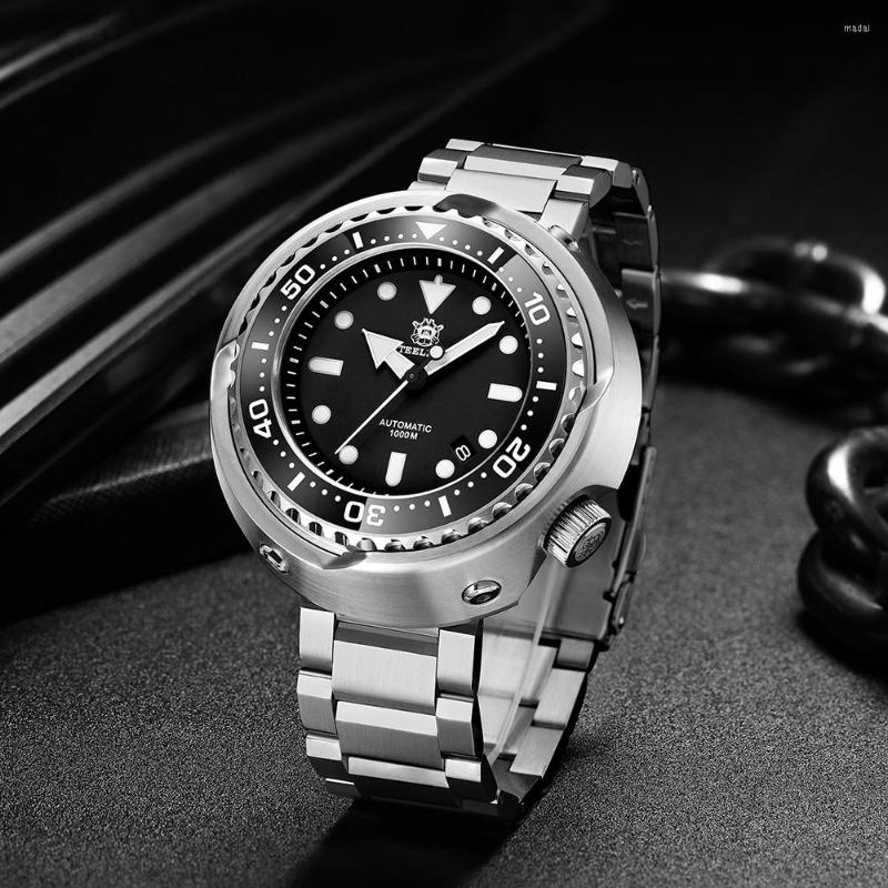 Wristwatches STEELDIVE Design SD1978 Diver Watch 316L Stainless Steel Case 1000M 100Bar Water Resistant Japan NH35 Automatic Tuna Wristwatch, 78-hr
Wristwatches STEELDIVE Design SD1978 Diver Watch 316L Stainless Steel Case 1000M 100Bar Water Resistant Japan NH35 Automatic Tuna Wristwatch, 78-hr