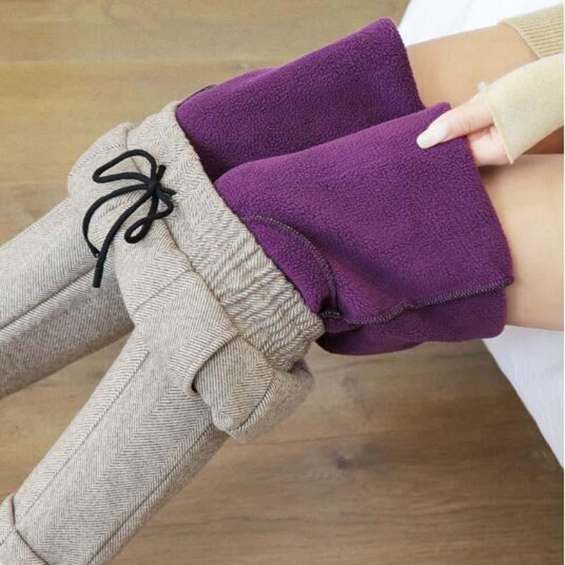 Women's Pants Winter Warm Harlan Women Plus Velvet Thickening Korean Casual Trouse Woolen Houndstooth NS4922, Khaki
Women's Pants Winter Warm Harlan Women Plus Velvet Thickening Korean Casual Trouse Woolen Houndstooth NS4922, Khaki