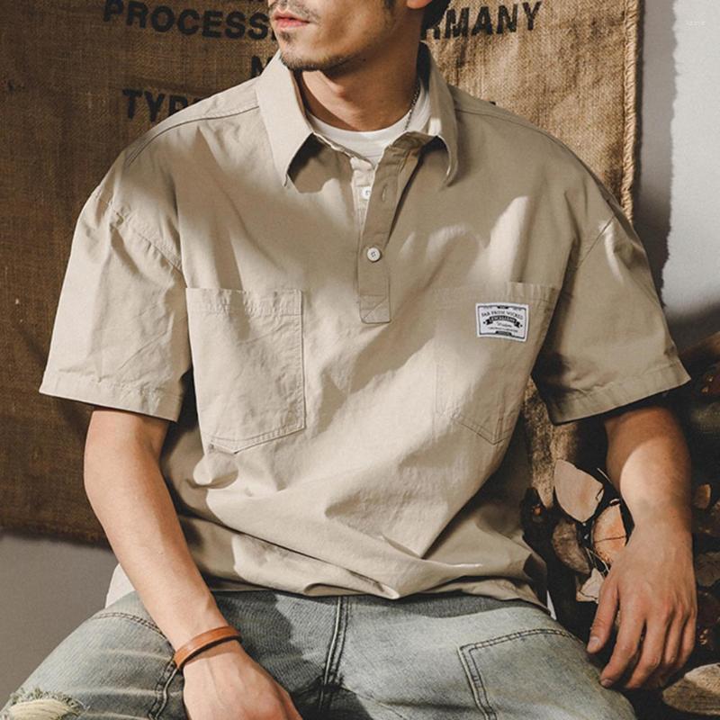 Men's Casual Shirts Men's Cargo T-Shirt Retro Loose Short Sleeves Buttons Shirt Harajuku Turn-down Collar Blouse Camisa Masculina, Coffee
Men's Casual Shirts Men's Cargo T-Shirt Retro Loose Short Sleeves Buttons Shirt Harajuku Turn-down Collar Blouse Camisa Masculina, Coffee