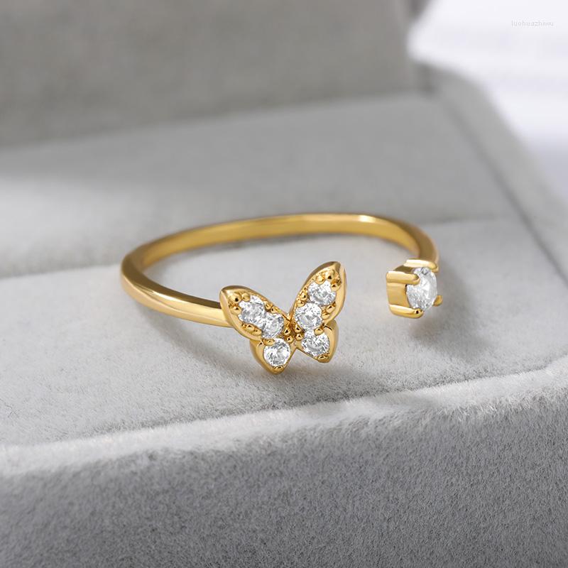 Cluster Rings For Women 2022 Trend South Korea Fashion Zircon Butterfly Opening Stainless Steel Simple Temperament Female Jewelry
Cluster Rings For Women 2022 Trend South Korea Fashion Zircon Butterfly Opening Stainless Steel Simple Temperament Female Jewelry