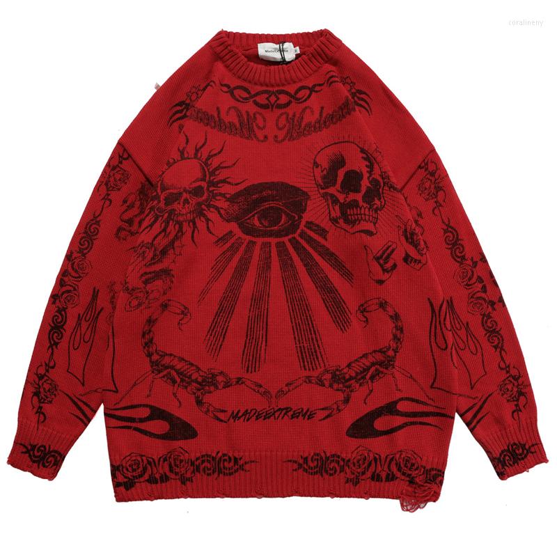 Men's Sweaters Spring Autumn Men Vintage Distressed Skull Graffiti Knitted Sweater Pullovers Women Cotton Harajuku Causal Loose Tops, Ivory
Men's Sweaters Spring Autumn Men Vintage Distressed Skull Graffiti Knitted Sweater Pullovers Women Cotton Harajuku Causal Loose Tops, Ivory