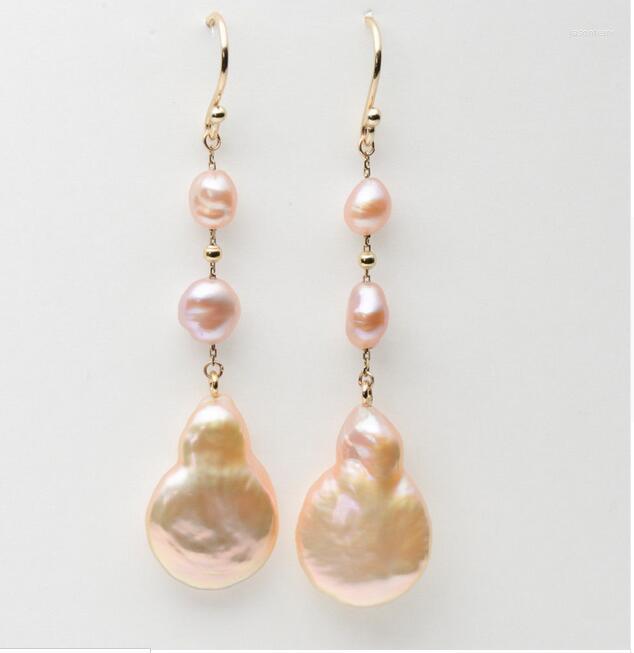 Dangle Earrings 14.1-21mm Orange Pink Real Freshwater Pearl Drop 9k Solid Yellow Gold
Dangle Earrings 14.1-21mm Orange Pink Real Freshwater Pearl Drop 9k Solid Yellow Gold