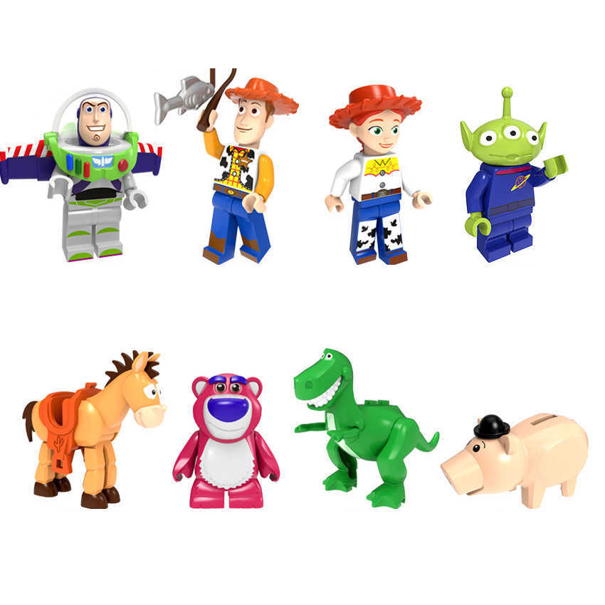 Cartoon Movie Minifigs Mini Toy Figures Woody Building Blocks Kids Christmas Gift