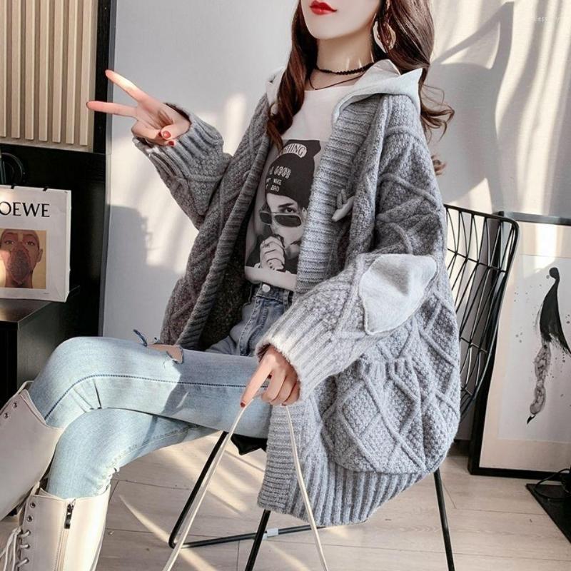 Women' Knits Hooded Long Sleeve Cardigans Women Colors Sweet Soft Stretchy Knitwear Gentle Short Sweater Design Elegant Cardigan T491, Gray
Women' Knits Hooded Long Sleeve Cardigans Women Colors Sweet Soft Stretchy Knitwear Gentle Short Sweater Design Elegant Cardigan T491, Gray