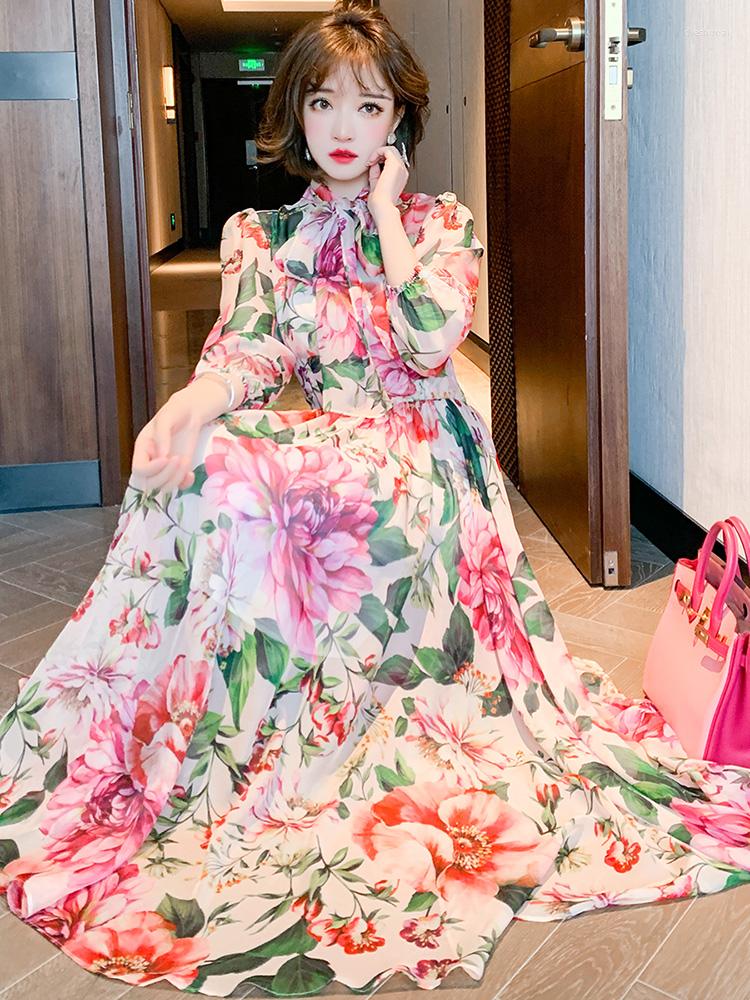 Casual Dresses Atmospheric Printing Bow Tie Waist Skirt Dress 2022 Spring High Quality Top, Mixed color
Casual Dresses Atmospheric Printing Bow Tie Waist Skirt Dress 2022 Spring High Quality Top, Mixed color