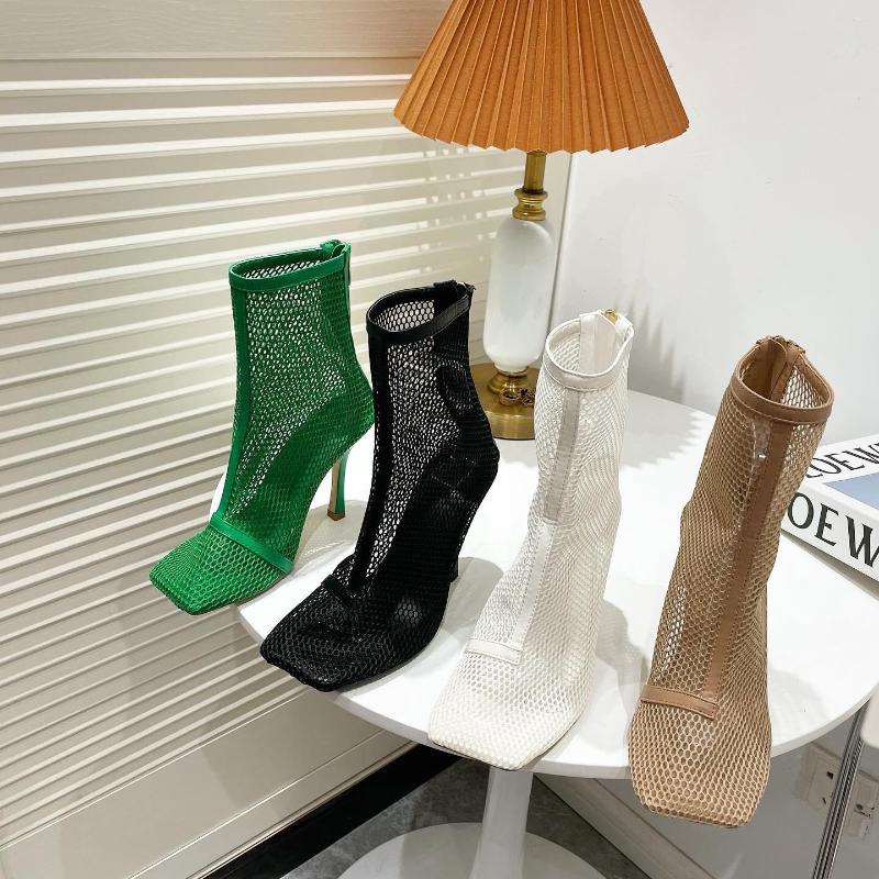 Boots Summer Women Sandals Square Toe Hollow Mesh Design Thin High Heels Party Back Zipper Black Green Beige White Size 41
Boots Summer Women Sandals Square Toe Hollow Mesh Design Thin High Heels Party Back Zipper Black Green Beige White Size 41