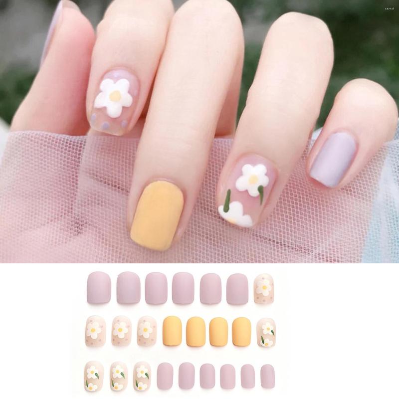 False Nails 24Pcs/Box Detachable Manicure Tool Full Cover Square Head Wearable Flower Nail Tips And High Quality Fake, White
False Nails 24Pcs/Box Detachable Manicure Tool Full Cover Square Head Wearable Flower Nail Tips And High Quality Fake, White