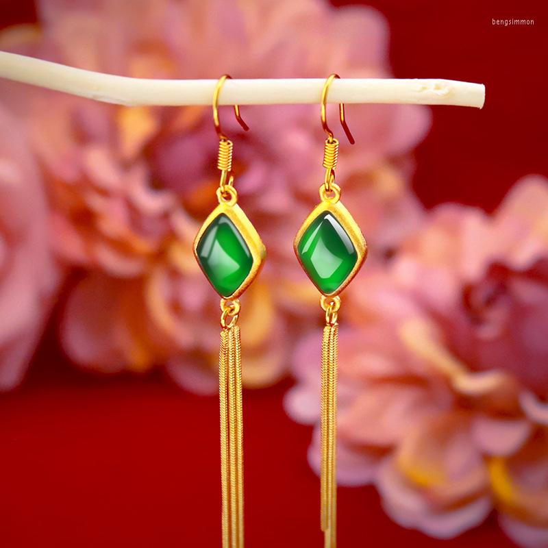 Dangle Earrings FASHION 14K GOLD EARRING FOR WOMEN WEDDING ENGAGEMENT JEWELRY JADE GEMSTONE LONG TASSEL YELLOW DROP FEMALE
Dangle Earrings FASHION 14K GOLD EARRING FOR WOMEN WEDDING ENGAGEMENT JEWELRY JADE GEMSTONE LONG TASSEL YELLOW DROP FEMALE