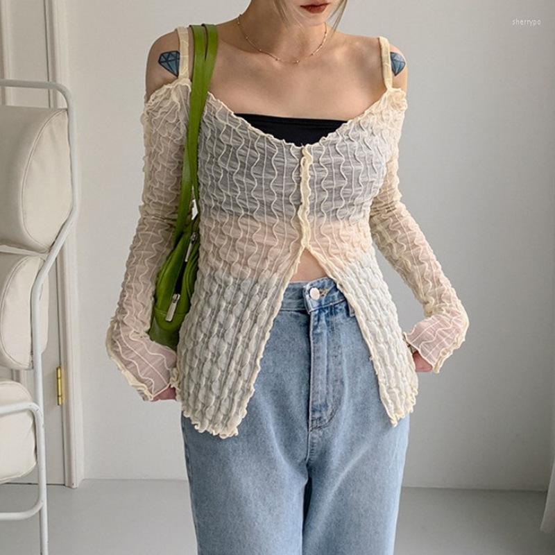 Women' T Shirts Ins Style Sexy See-througth Women T-shirts Long Sleeve Off-shoulder Split Female Tees Apricot Fashion All-matching Slimming
Women' T Shirts Ins Style Sexy See-througth Women T-shirts Long Sleeve Off-shoulder Split Female Tees Apricot Fashion All-matching Slimming
