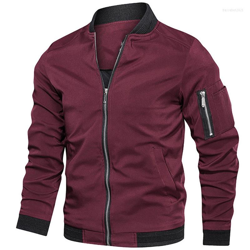 Men's Jackets Spring Autumn Men's Bomber Jacket Casual Streetwear Mens And Coats Fashion Army Outdoors Clothes, Black