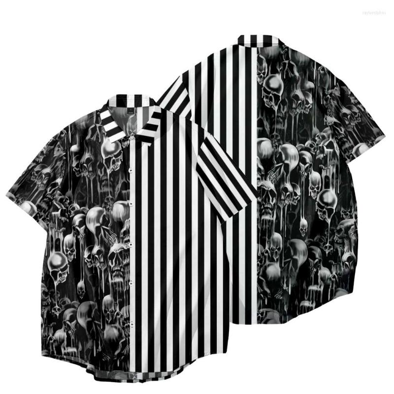 Men's Casual Shirts 3d Print Skull Stripe Patchwork Button Shirt Harajuku Oversize Men's Black White Summer Youth Plus Size 5XL, 00622
Men's Casual Shirts 3d Print Skull Stripe Patchwork Button Shirt Harajuku Oversize Men's Black White Summer Youth Plus Size 5XL, 00622