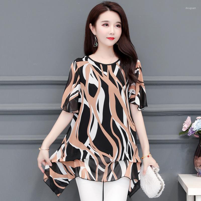 Women's Blouses Long O Neck Blusas Loose 2022 Printed Summer Mother Middle-aged Women's Blouse Shirt Chiffon Short-Sleeved Women Top 88C, White
Women's Blouses Long O Neck Blusas Loose 2022 Printed Summer Mother Middle-aged Women's Blouse Shirt Chiffon Short-Sleeved Women Top 88C, White