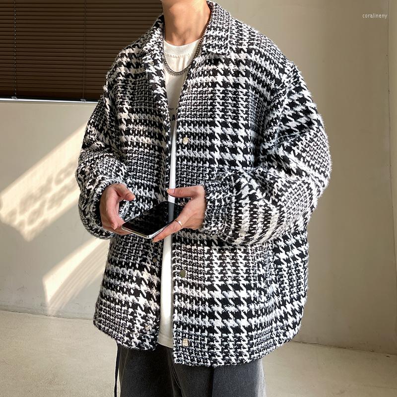Men's Jackets YASUGUOJI Black White Plaid Men's Oversized Autumn Pockets Male Shirt Coat Turn Down Collar Outerwear Korean Clothing
Men's Jackets YASUGUOJI Black White Plaid Men's Oversized Autumn Pockets Male Shirt Coat Turn Down Collar Outerwear Korean Clothing