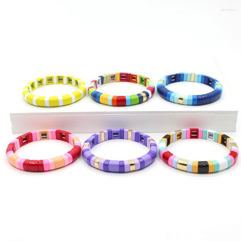 Charm Bracelets 2022 Enamel Metal Boho Tile Bracelet Stretch Men Women Handmade Beaded Rainbow Gift Accessories
Charm Bracelets 2022 Enamel Metal Boho Tile Bracelet Stretch Men Women Handmade Beaded Rainbow Gift Accessories