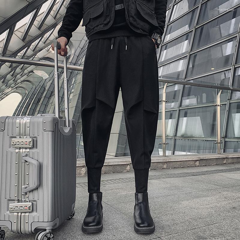 Men's Pants 2022 Fashion Autumn Winter Thick Warm Joggers Men Harem Simple All Match Slim Fit Casual Streetwear Hip Hop Trousers, Black