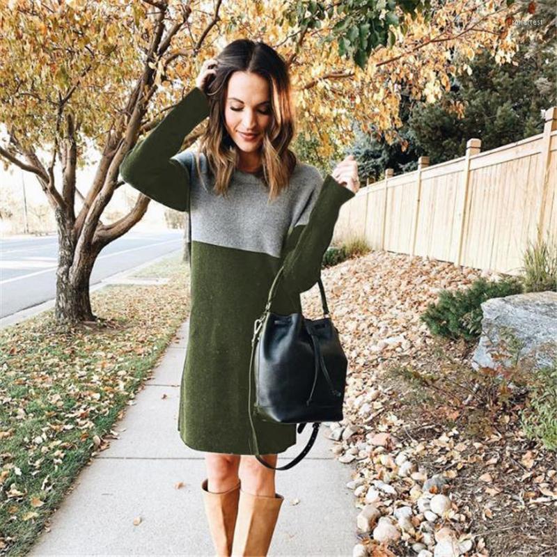 Casual Dresses Women Sweater Dress Crew Neck Long Sleeve Patchwork Loose Clothes Autumn Winter For Female Ladies Mini Streetwear, As photo shows
Casual Dresses Women Sweater Dress Crew Neck Long Sleeve Patchwork Loose Clothes Autumn Winter For Female Ladies Mini Streetwear, As photo shows