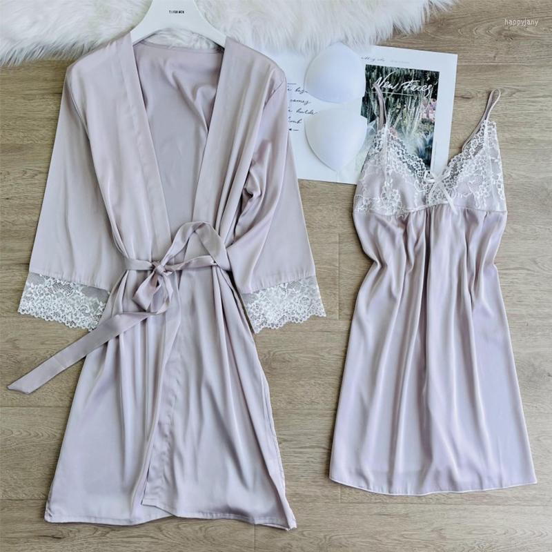 Women's Sleepwear Silk Satin Robe Gowns Set Summer Pajamas Nightdress Lace Lingerie Dress Robes Women Home Clothes Bathrobe Nightgowns, Only dress
Women's Sleepwear Silk Satin Robe Gowns Set Summer Pajamas Nightdress Lace Lingerie Dress Robes Women Home Clothes Bathrobe Nightgowns, Only dress